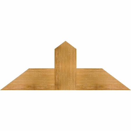 Ekena Millwork Portland Rough Sawn Timber Gable Bracket, Western Red Cedar, 36"W x 13"H x 2"D x 6"F, 9/12 Pitch GBW036X13X0206POR00RWR